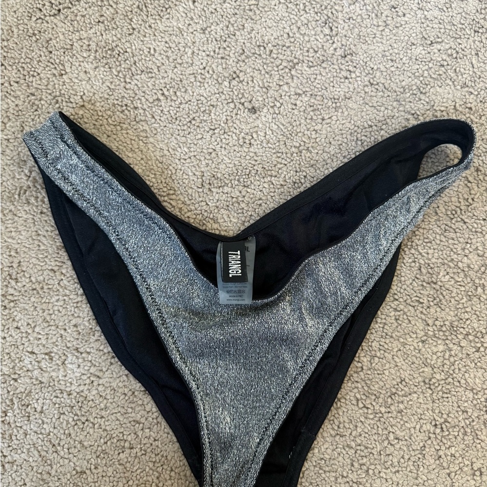 TRIANGL Black and Silver Swimwear
